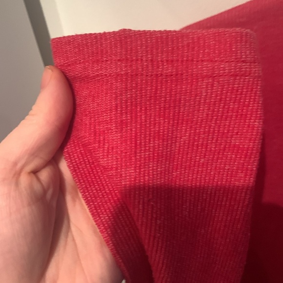 Gorgeous Light Red Hollister quarter button long sleeve Waffle cut shirt SZ XL - Picture 7 of 8